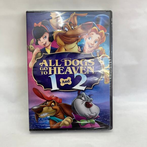 All Dogs Go to Heaven 1 & 2 Double Feature DVD 2-Disk Set KIDS MOVIE - Picture 1 of 5